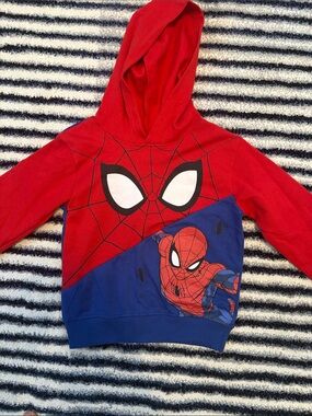 Marvel Kids Spider-Man Red and Blue Hooded Sweatshirt